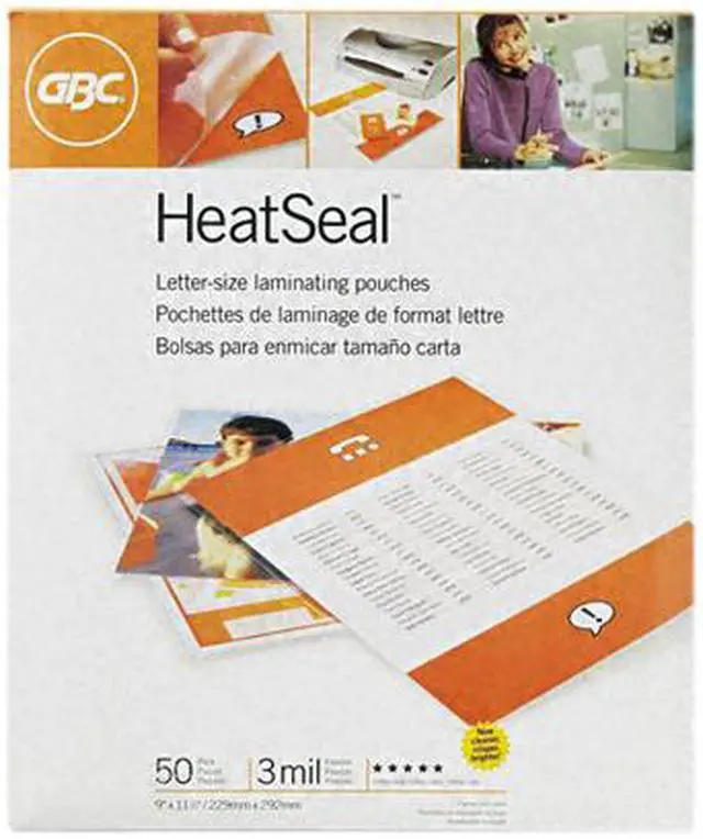 Main image of 3745690 GBC HeatSeal Laminating Pouches, 3 mil, 9 x 11 1/2, 50/Box
