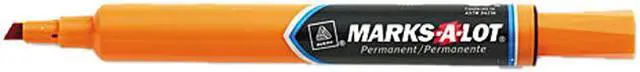 Main image of Avery Marks-A-Lot Large Desk-Style Permanent Marker Chisel Tip Orange Dozen