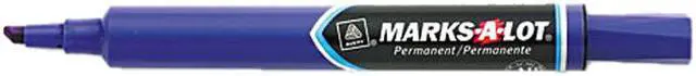 Main image of Marks-A-Lot 08884 Permanent Marker, Large Chisel Tip, Purple, Dozen