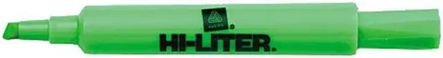Main image of HI-LITER Fluorescent Desk Style Highlighter, Chisel Tip, Green Ink (Dozen)