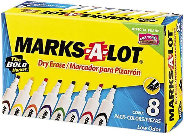 Main image of Avery Marks-A-Lot Desk-Style Dry Erase Marker Chisel Tip Assorted 8/Set 24411