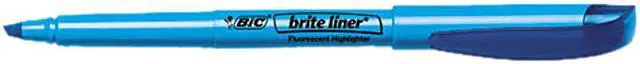Main image of BIC BL11-BE Brite Liner Highlighter, Chisel Tip, Fluorescent Blue Ink, 12 per Pack