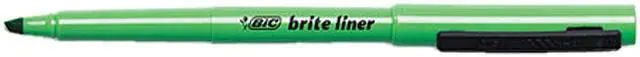 Main image of BIC BL11-GN Brite Liner Highlighter, Chisel Tip, Fluorescent Green Ink, 12 per Pack