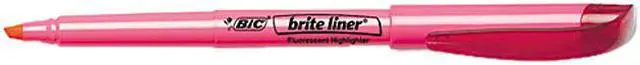 Main image of BIC BL11-PK Brite Liner Highlighter, Chisel Tip, Fluorescent Pink Ink, 12 per Pack