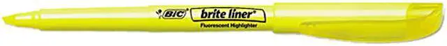 Main image of BIC BL11-YW Brite Liner Highlighter, Chisel Tip, Fluorescent Yellow Ink, 12 per Pack