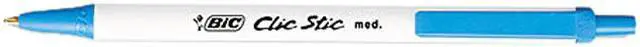 Main image of Bic Clic Stic Retractable Ballpoint Pen Blue Ink 1mm Medium Dozen CSM11BE