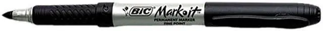 Main image of BIC GPM11-BK Mark-It Permanent Markers, Fine Point, Tuxedo Black, Dozen