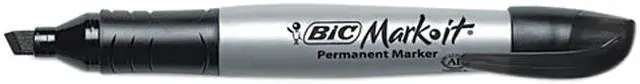 Main image of BIC GPMM11-BK Mark-It Permanent Marker, Chisel Tip, Tuxedo Black, Dozen