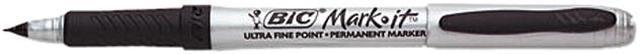 Bic GPMU11BK Marking Tuxedo Black Ultra-Fine Tip Permanent Marker - 12/Pack