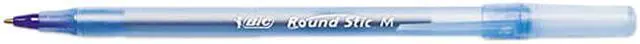 Main image of BIC Round Stic Ballpoint Pen, Blue Ink, Medium, 1.0 mm (Dozen)