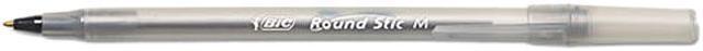 Main image of BIC Round Stic Ballpoint Pen, Black Ink, Medium,1.0 mm (Dozen)