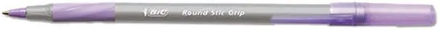 Main image of BIC GSMG11-PE Ultra Round Stic Grip Ballpoint Stick Pen, Purple Ink, Medium, Dozen
