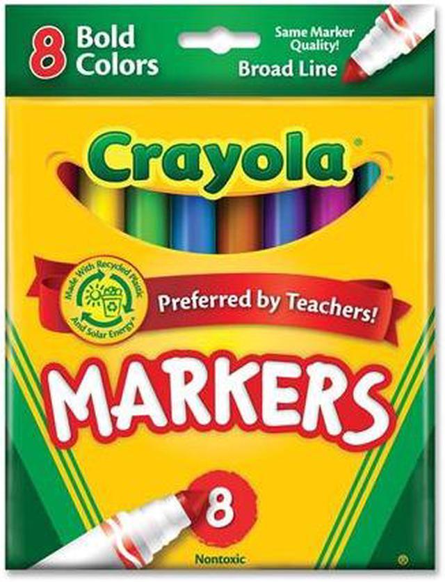 Crayola Fine Point Non-Washable Markers, Classic Colors - 8 pack