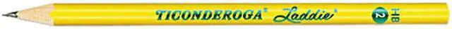 Main image of Dixon 13040 Ticonderoga Laddie Woodcase Pencil w/o Eraser, HB #2, Yellow Barrel, Dozen