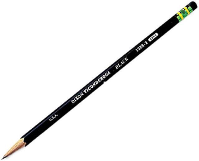 Dixon 13953 Ticonderoga Woodcase Pencil, HB #2, Black Barrel