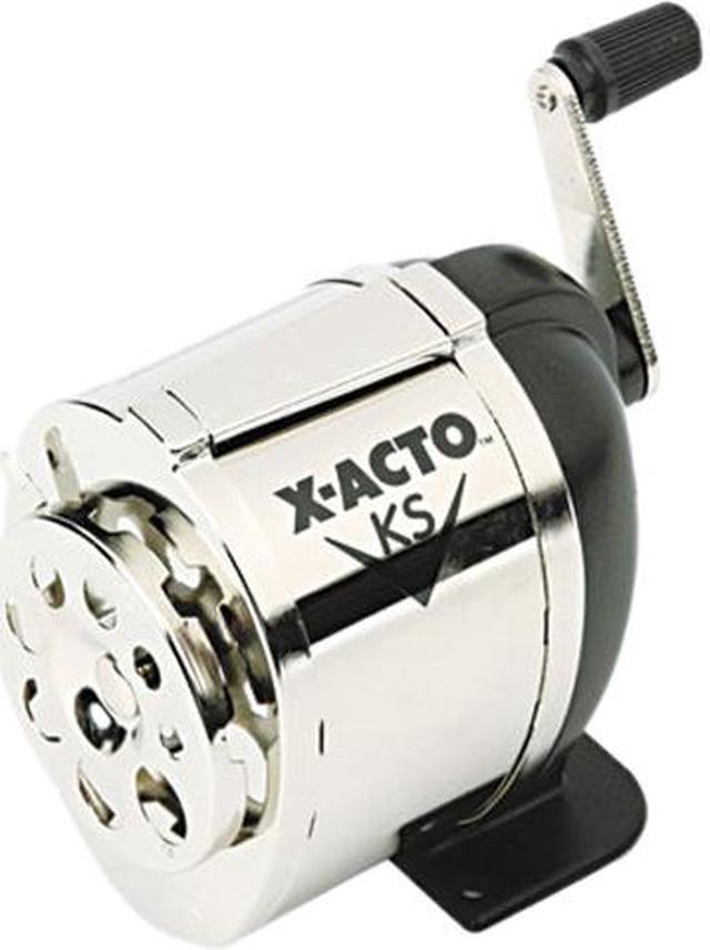  X-ACTO 1031 KS Manual Classroom Pencil Sharpener,  Counter/Wall-Mount, Black/Nickel-plated : Office Products