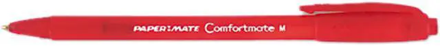 Main image of Paper Mate 6320187 ComfortMate Ballpoint Retractable Pen, Red Ink, Medium, Dozen