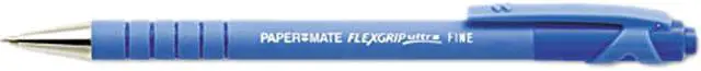 Main image of Paper Mate FlexGrip Ultra Retractable Ball Pen, Blue Ink, Fine, 0.70 mm (Dozen)
