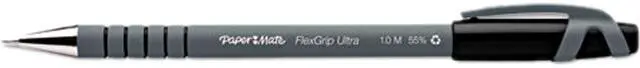 Main image of Paper Mate FlexGrip Ultra Stick Ball Pen, Black Ink, Medium, 1.0 mm (Dozen)
