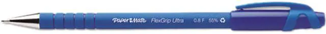 Main image of Paper Mate FlexGrip Ultra Stick Ball Pen, Blue Ink, Fine, 0.70 mm (Dozen)
