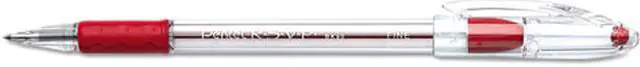 Main image of Pentel BK90-B R.S.V.P. Ballpoint Stick Pen, Red Ink, Fine, Dozen
