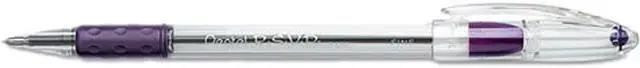 Main image of Pentel BK90-V R.S.V.P. Ballpoint Stick Pen, Violet Ink, Fine, Dozen