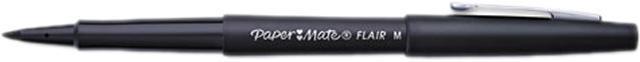 Paper Mate Flair Felt Pen, Medium Point, Black Ink, Dozen (8430152)