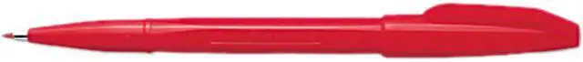 Main image of Pentel S520-B Sign Pen Porous Point Capped Water-Based Pen, Red Ink, Fine, Dozen