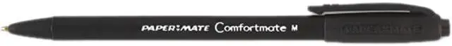 Main image of Paper Mate 6330187 ComfortMate Ballpoint Retractable Pen, Black Ink, Medium, Dozen