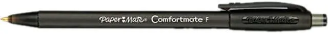 Main image of Paper Mate 6380187 ComfortMate Ballpoint Retractable Pen, Black Ink, Fine, Dozen