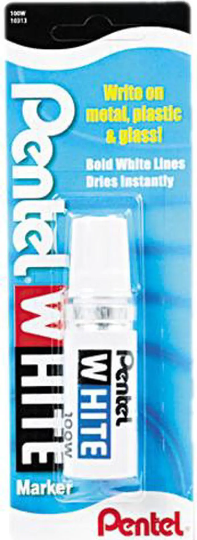 Main image of Pentel 100-W Permanent Marker, Broad Tip, White