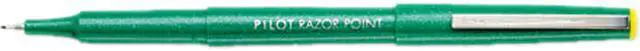 Main image of Pilot 11010 Razor Point Porous Point Stick Pen, Green Ink, Extra Fine, Dozen