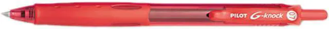 Main image of Pilot 31508 G-Knock BeGreen Roller Ball Retractable Gel Pen, Red Ink, Fine, Dozen