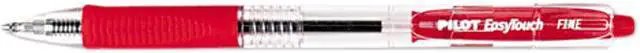 Main image of Pilot EasyTouch Retractable Ballpoint Pen, Red Ink, Fine,  0.70 mm (Dozen)