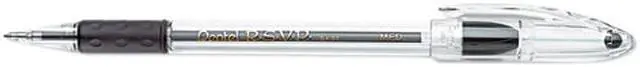 Main image of Pentel BK91-A R.S.V.P. Ballpoint Stick Pen, Black Ink, Medium, Dozen