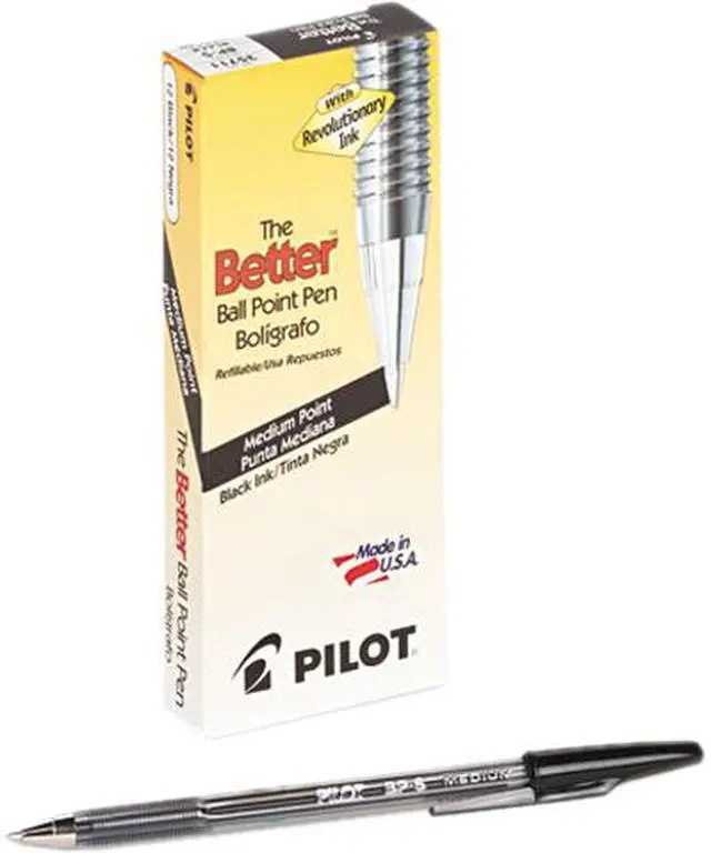 Main image of Pilot 35711 Better Ballpoint Stick Pen, Black Ink, Medium, Dozen