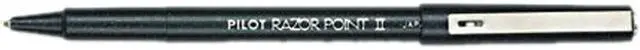 Main image of Pilot 11009 Razor Point II Porous Point Stick Pen, Black Ink, Ultra Fine, Dozen