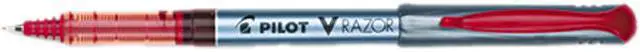 Main image of Pilot 11022 V Razor Point Porous Point Stick Liquid Pen, Red Ink, Extra Fine, Dozen
