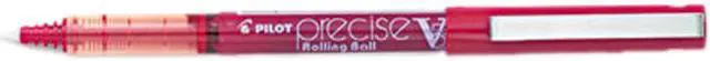 Main image of Pilot Precise V5 Stick Rolling Ball Pen, Red Ink, Extra Fine, 0.50 mm (Dozen)