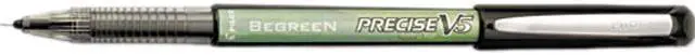 Main image of Pilot 26300 BeGreen Precise V5 Roller Ball Stick Pen, Black Ink, Extra Fine, Dozen