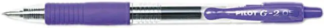 Main image of Pilot 31006 G2 Gel Roller Ball Pen, Retractable, Purple Ink, 0.5mm Extra Fine, Dozen