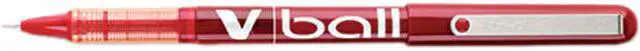 Main image of Pilot 35202 VBall Roller Ball Stick Pen, Liquid Ink, Red Ink, Extra Fine, Dozen