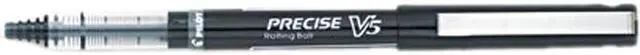 Main image of Pilot 35334 - Precise V5 Pen Fine Pen Point Type - 0.5 mm - Black Ink - Black Barrel - 12 / Dozen