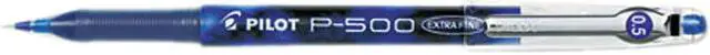Main image of Pilot 38601 P-500 Gel Roller Ball Stick Pen, Needle Point, Blue Ink, 0.5mm Extra Fine, Dozen
