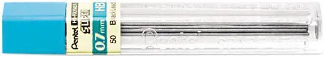 Main image of Pentel 50-HB Super Hi-Polymer Lead Refills, 0.7mm, HB, Black, 12 Leads/Pack