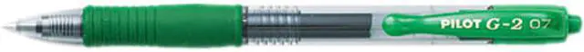 Main image of Pilot 31025 G2 Gel Roller Ball Pen, Retractable, Refillable, Green Ink, 0.7mm Fine, Dozen