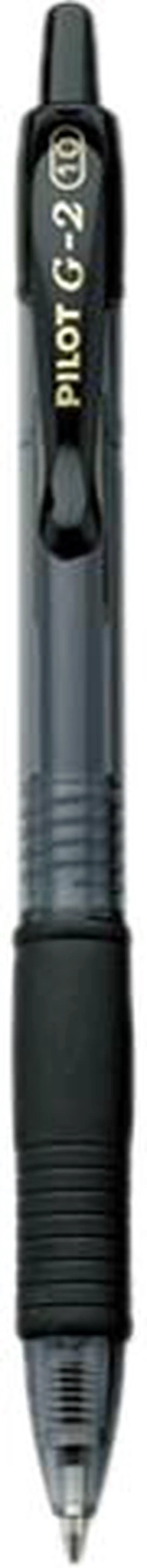 Main image of Pilot 31256 G2 Gel Roller Ball Pen, Retractable, Refillable, Black Ink, 1.0mm Bold, Dozen