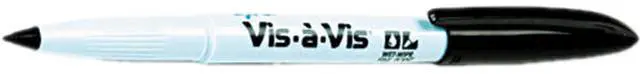 Main image of EXPO 16001 Vis-à-Vis Wet-Erase Overhead Projection Marker, Fine Point, Black, Dozen