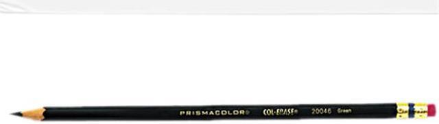 Prismacolor 20046 Col-Erase Pencil w/Eraser, Green Lead, Green Barrel, Dozen