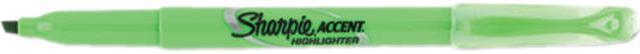 Sharpie Accent 27026 Accent Pocket Style Highlighter, Chisel Tip, Fluorescent  Green, 12/Pk 